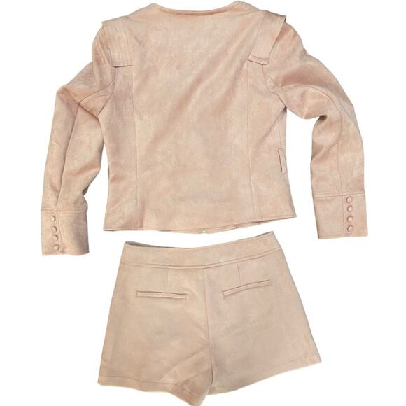 Ryegrass Suede Cropped Jacket and Shorts Set NWT Size 2 shorts Sz 6 jacket - Picture 3 of 7